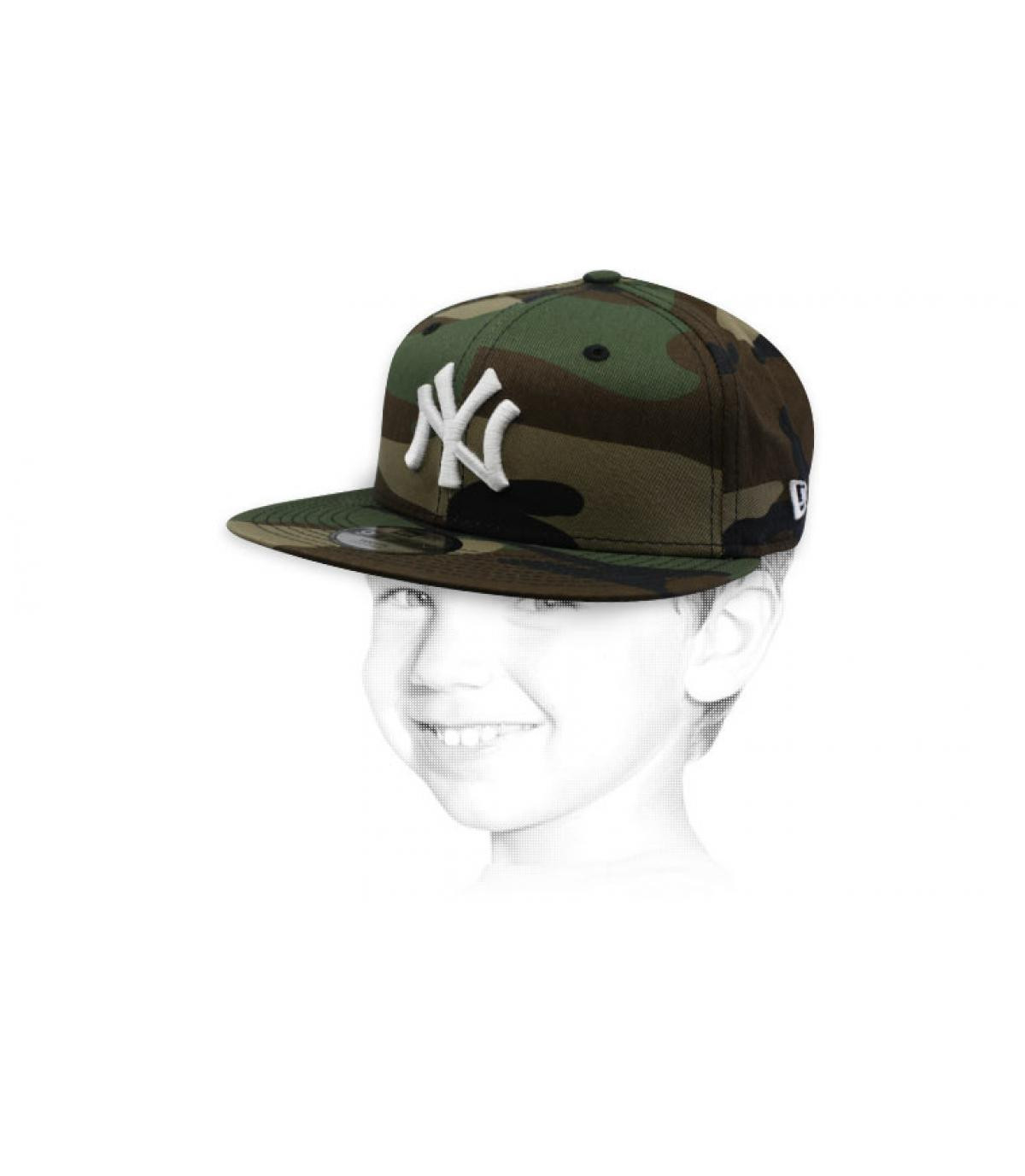 casquette camo NY enfant Snapback Kids Camo NY 950 woodland